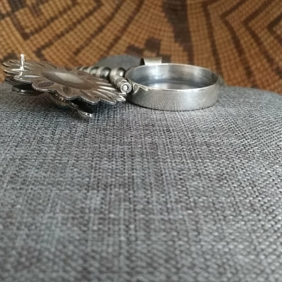 Native American Navajo Dragonfly Locket and Pearls - Picture 8 of 9